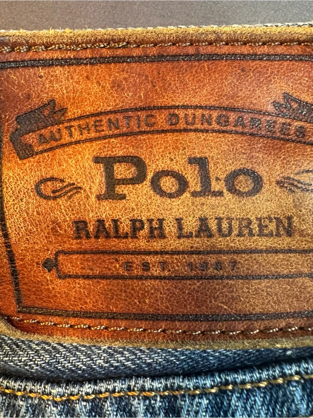 Vintage Polo Ralph Lauren Medium Wash Straight Authentic Dungarees Jeans 38x29